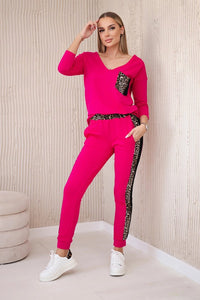 Set with panther motif 0068 / – Fuchsia цвет / color | Lexline Fashion