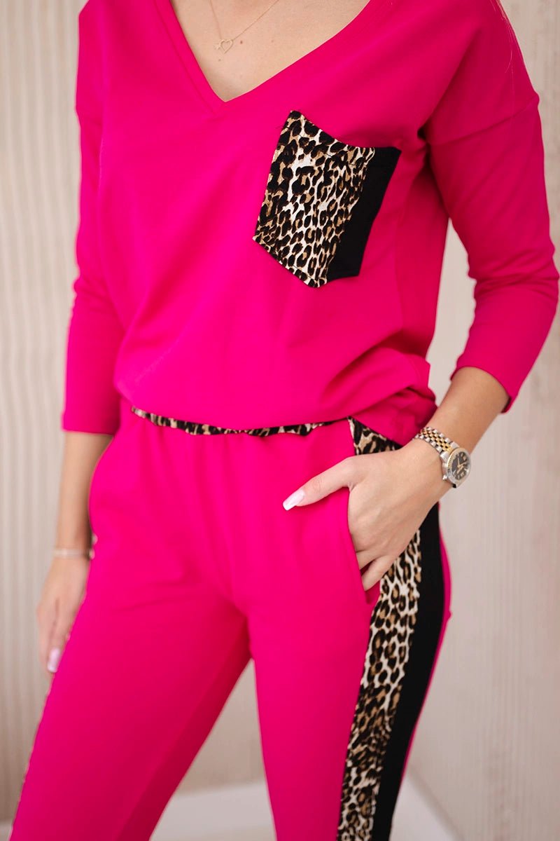 Set with panther motif 0068 / – Fuchsia цвет / color | Lexline Fashion