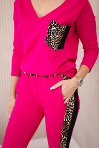 Set with panther motif 0068 / – Fuchsia цвет / color | Lexline Fashion