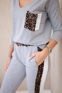 Set with panther motif 0068 / – Gray цвет / color | Lexline Fashion