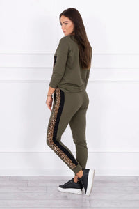 Set with panther motif 0068 / – Khaki цвет / color | Lexline Fashion
