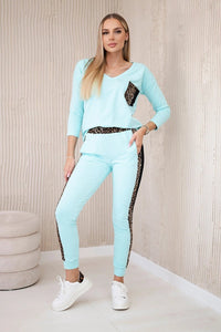 Set with panther motif 0068 / – Mint цвет / color | Lexline Fashion