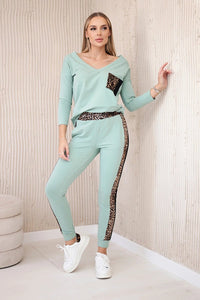 Set with panther motif 0068 / – Mint || Dark цвет / color | Lexline Fashion