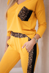 Set with panther motif 0068 / – Mustard цвет / color | Lexline Fashion
