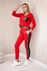 Set with panther motif 0068 / – Red цвет / color | Lexline Fashion