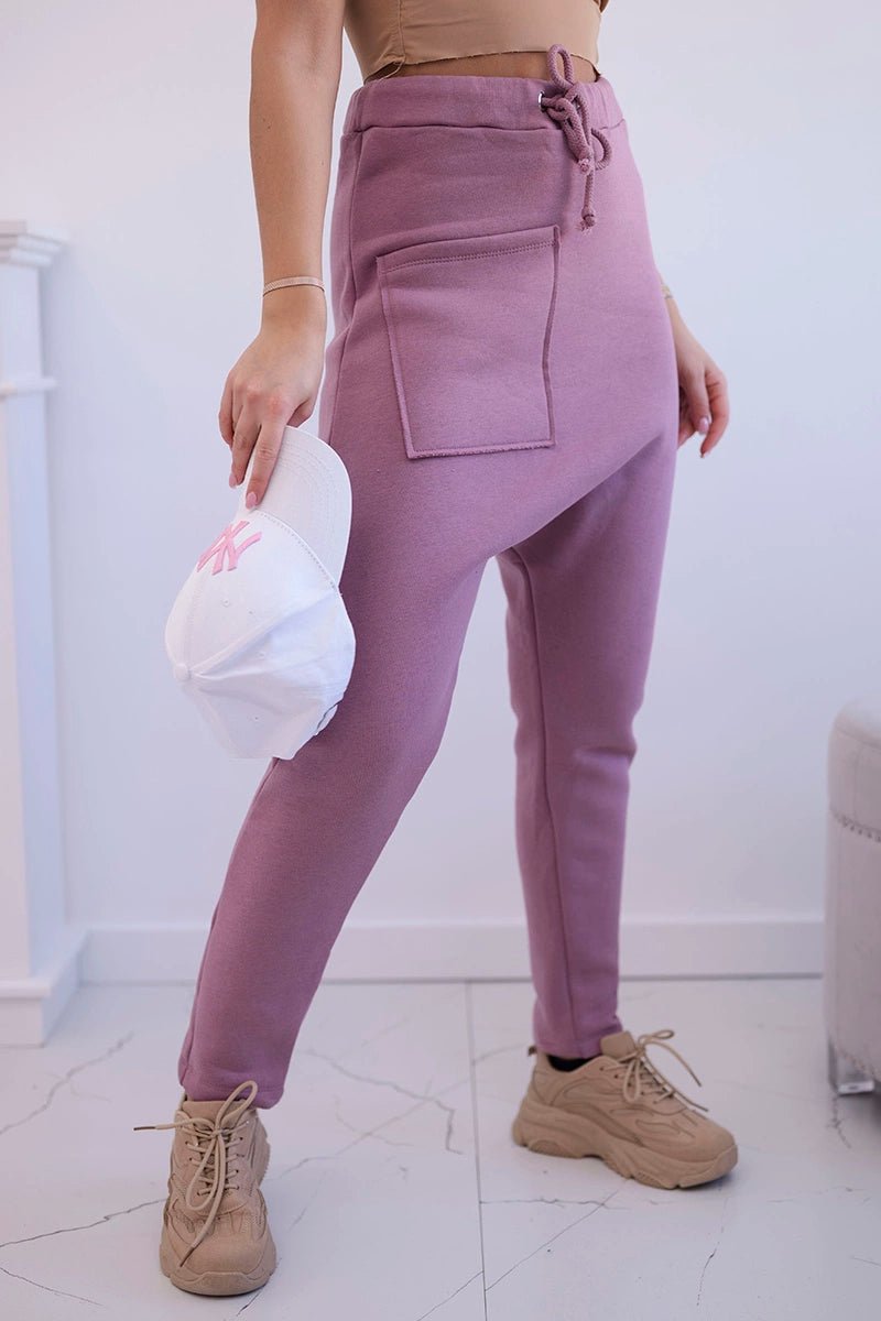 Set with pants Baggy 8944 / – Pink || Dark цвет / color | Lexline Fashion