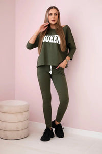 Set with print 66977 / – Khaki цвет / color | Lexline Fashion
