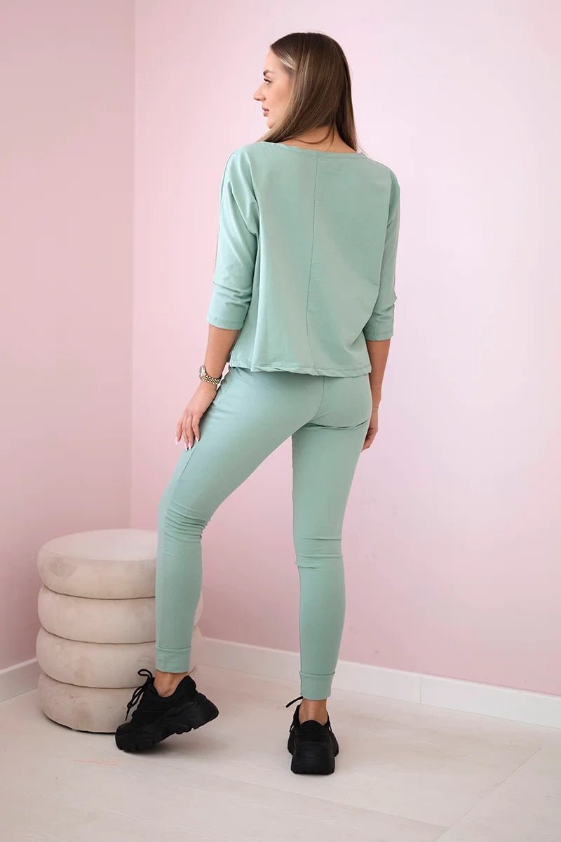 Set with print 66977 / – Mint || Dark цвет / color | Lexline Fashion