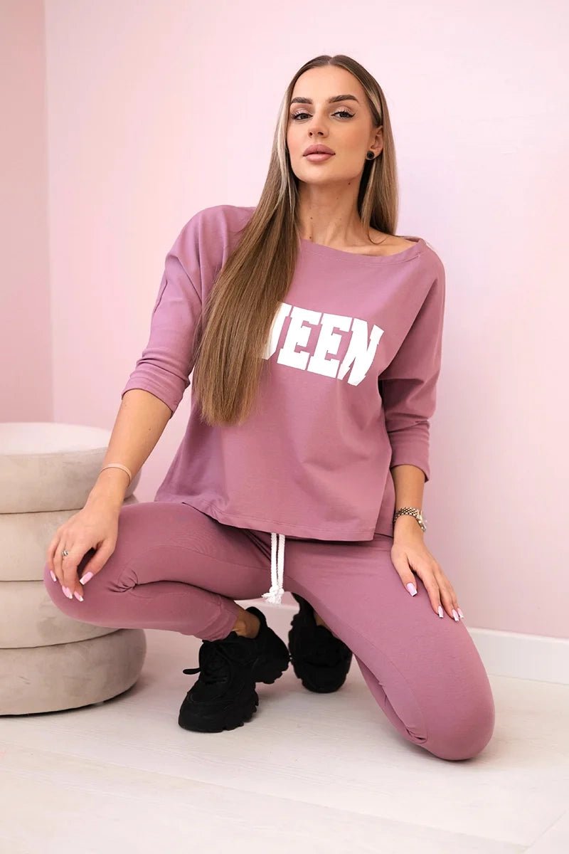 Set with print 66977 / – Pink || Dark цвет / color | Lexline Fashion