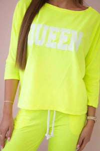Set with print 66977 / – Yellow neon цвет / color | Lexline Fashion