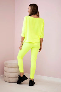 Set with print 66977 / – Yellow neon цвет / color | Lexline Fashion