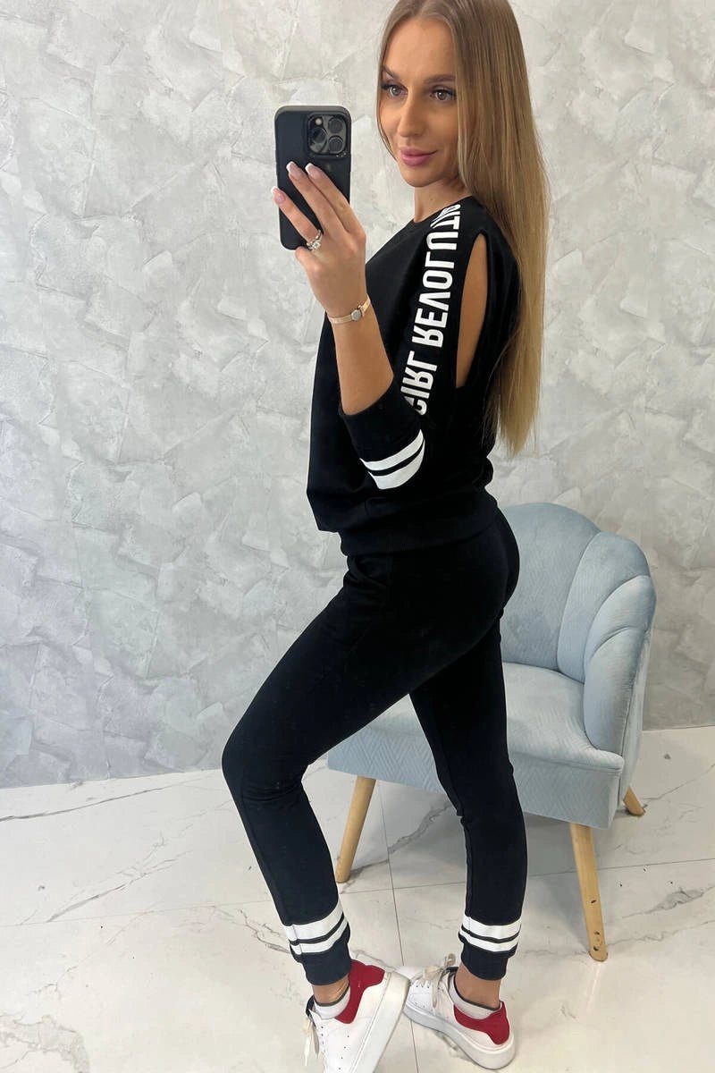 Set with print Girl Revolution 8849 / – Black цвет / color | Lexline Fashion