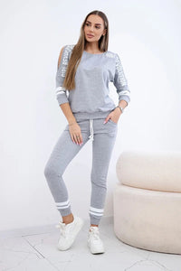Set with print Girl Revolution 8849 / – Gray цвет / color | Lexline Fashion