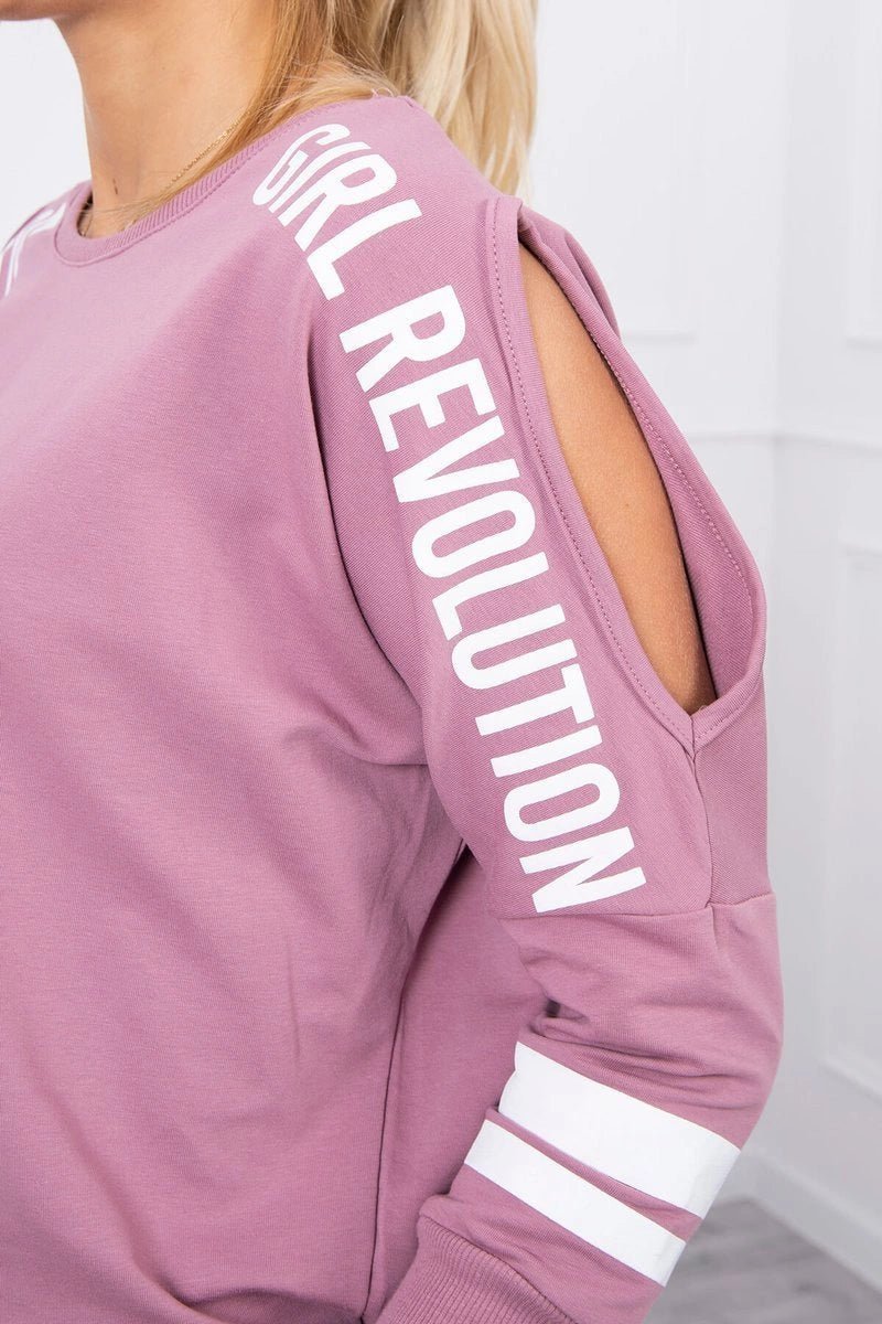 Set with print Girl Revolution 8849 / – Pink || Dark цвет / color | Lexline Fashion