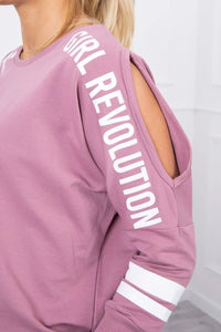 Set with print Girl Revolution 8849 / – Pink || Dark цвет / color | Lexline Fashion