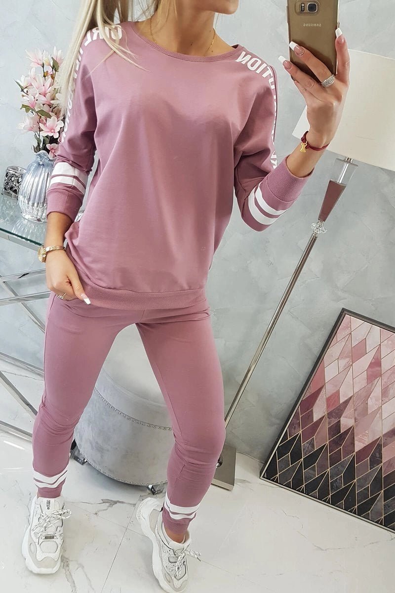 Set with print Girl Revolution 8849 / – Pink || Dark цвет / color | Lexline Fashion