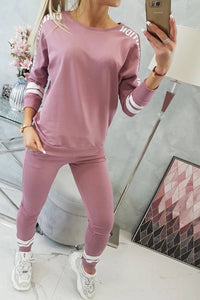 Set with print Girl Revolution 8849 / – Pink || Dark цвет / color | Lexline Fashion