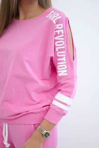 Set with print Girl Revolution 8849 / – Pink || Light цвет / color | Lexline Fashion