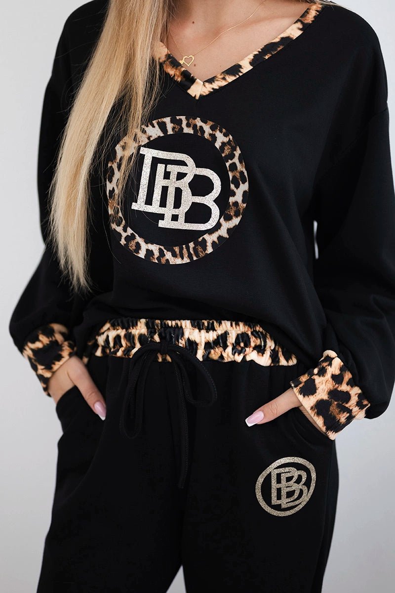 Set with sweatshirt + pants ART19759 / – Black цвет / color | Lexline Fashion