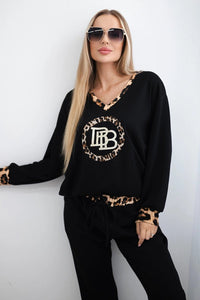 Set with sweatshirt + pants ART19759 / – Camel цвет / color | Lexline Fashion