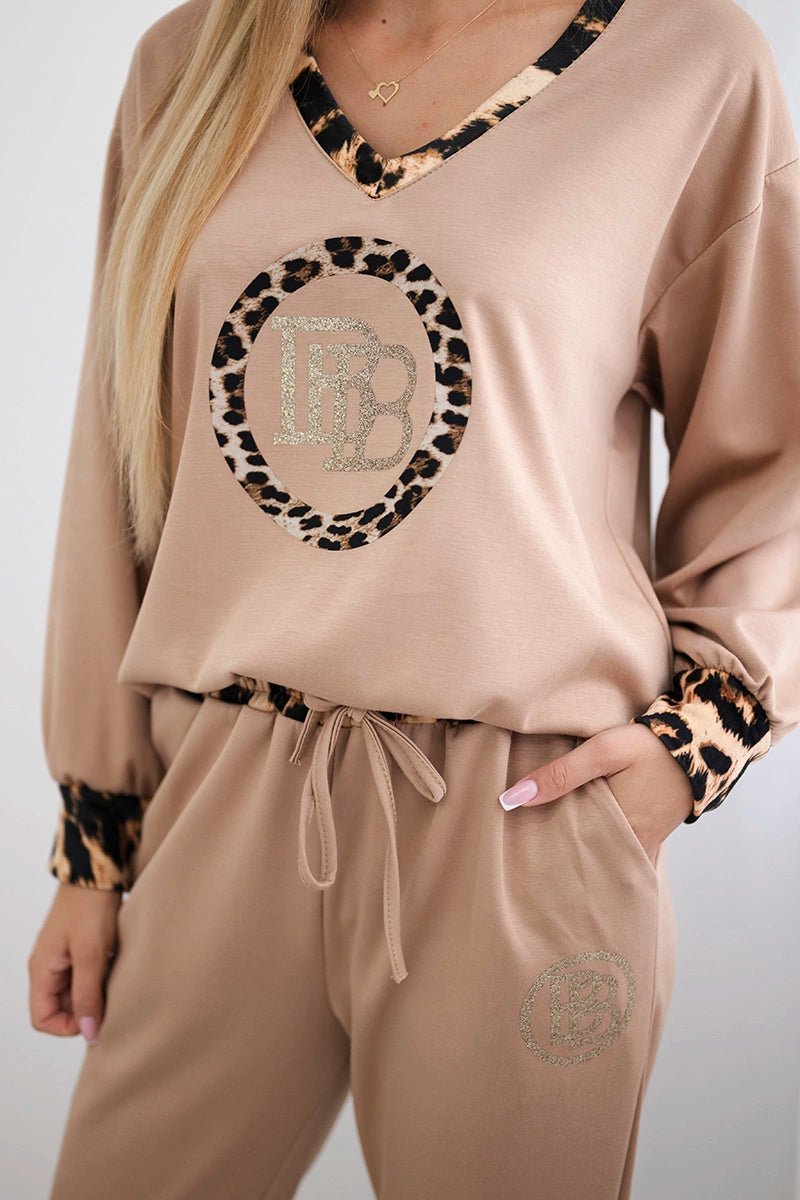 Set with sweatshirt + pants ART19759 / – Camel цвет / color | Lexline Fashion