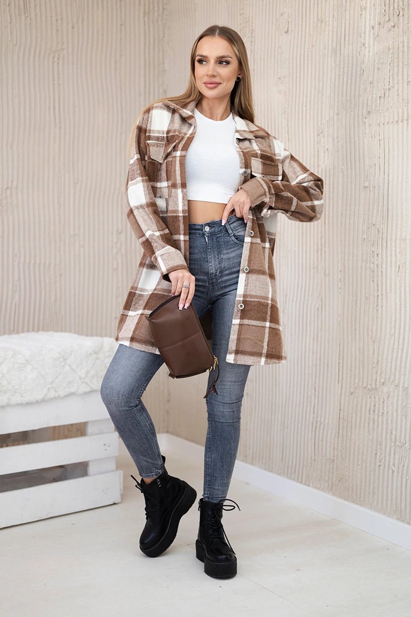 Shirt ART9007 / – Brown цвет / color | Lexline Fashion