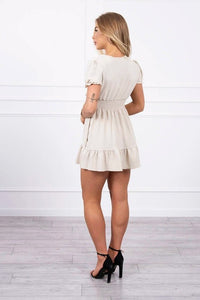 Short dress 9279 / – Beige цвет / color | Lexline Fashion