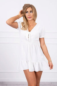Short dress 9279 / – Ecru цвет / color | Lexline Fashion