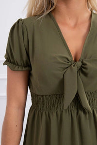 Short dress 9279 / – Khaki цвет / color | Lexline Fashion
