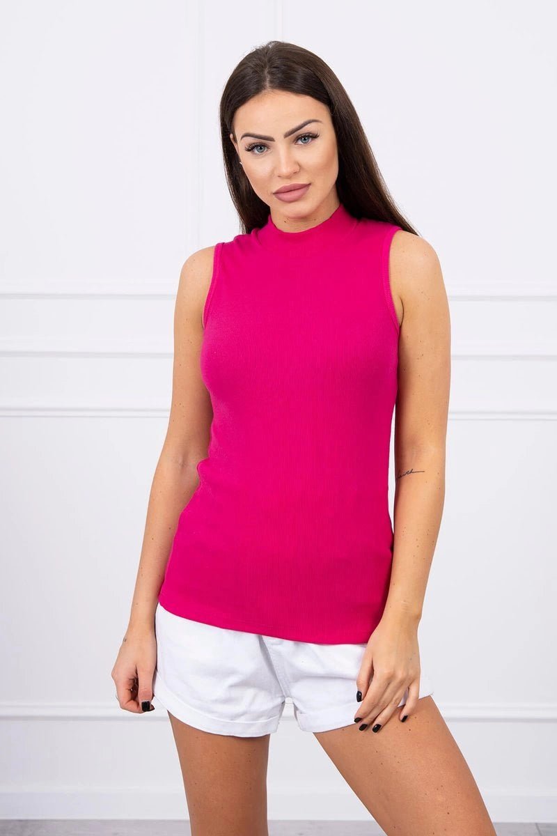 Sleeveless blouse 8988 / – Fuchsia цвет / color | Lexline Fashion