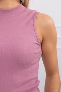 Sleeveless blouse 8988 / – Pink || Dark цвет / color | Lexline Fashion