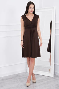 Sleeveless dress 8288 / – Brown цвет / color | Lexline Fashion