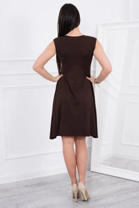 Sleeveless dress 8288 / – Brown цвет / color | Lexline Fashion