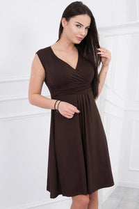 Sleeveless dress 8288 / – Brown цвет / color | Lexline Fashion