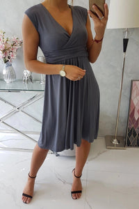 Sleeveless dress 8288 / – Graphite цвет / color | Lexline Fashion