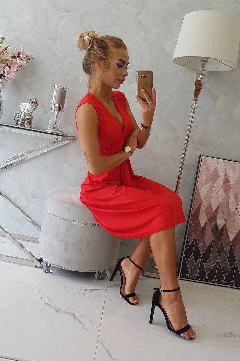 Sleeveless dress 8288 / – Red цвет / color | Lexline Fashion
