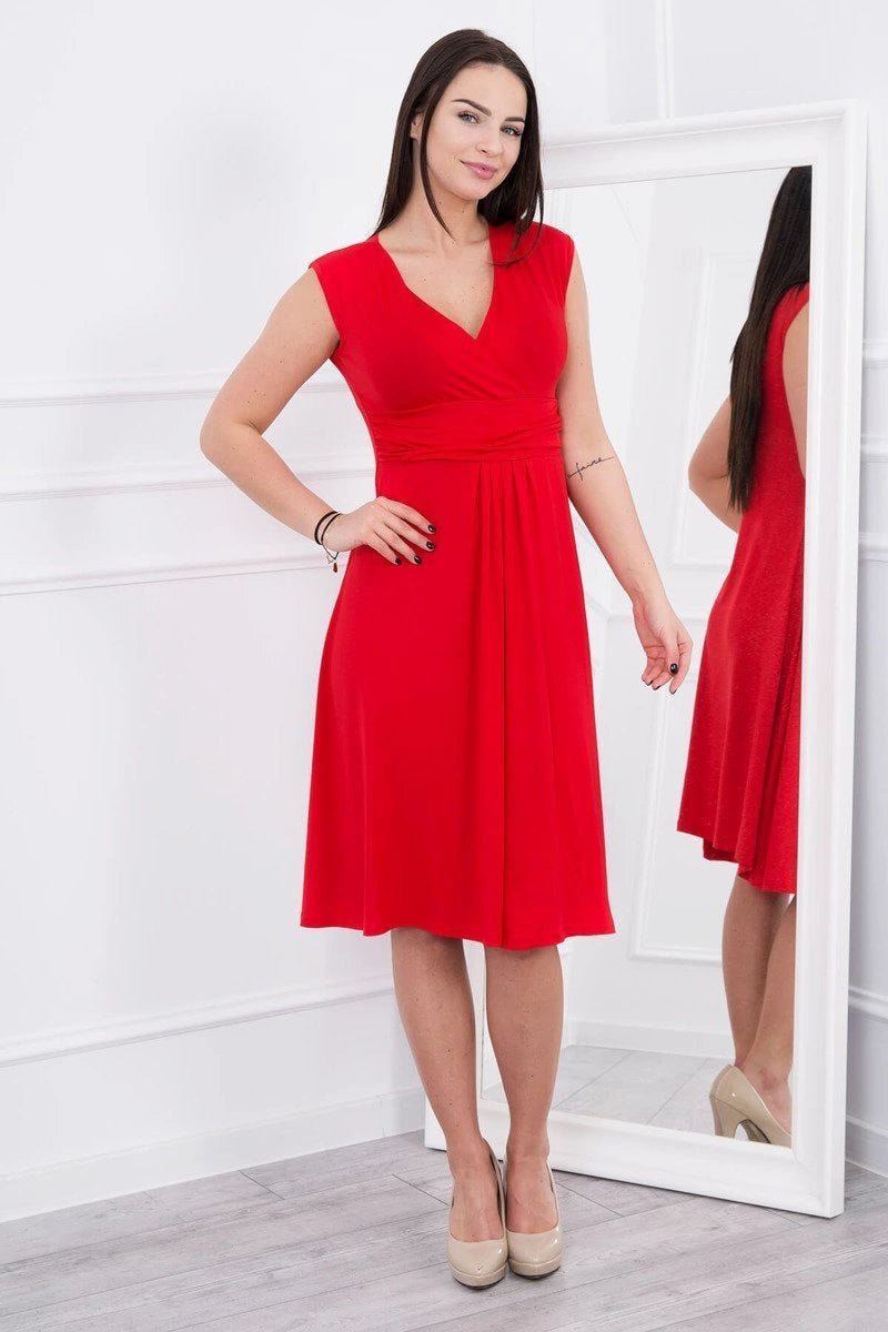 Sleeveless dress 8288 / – Red цвет / color | Lexline Fashion