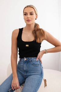 Sleeveless top 8986 / – Black цвет / color | Lexline Fashion