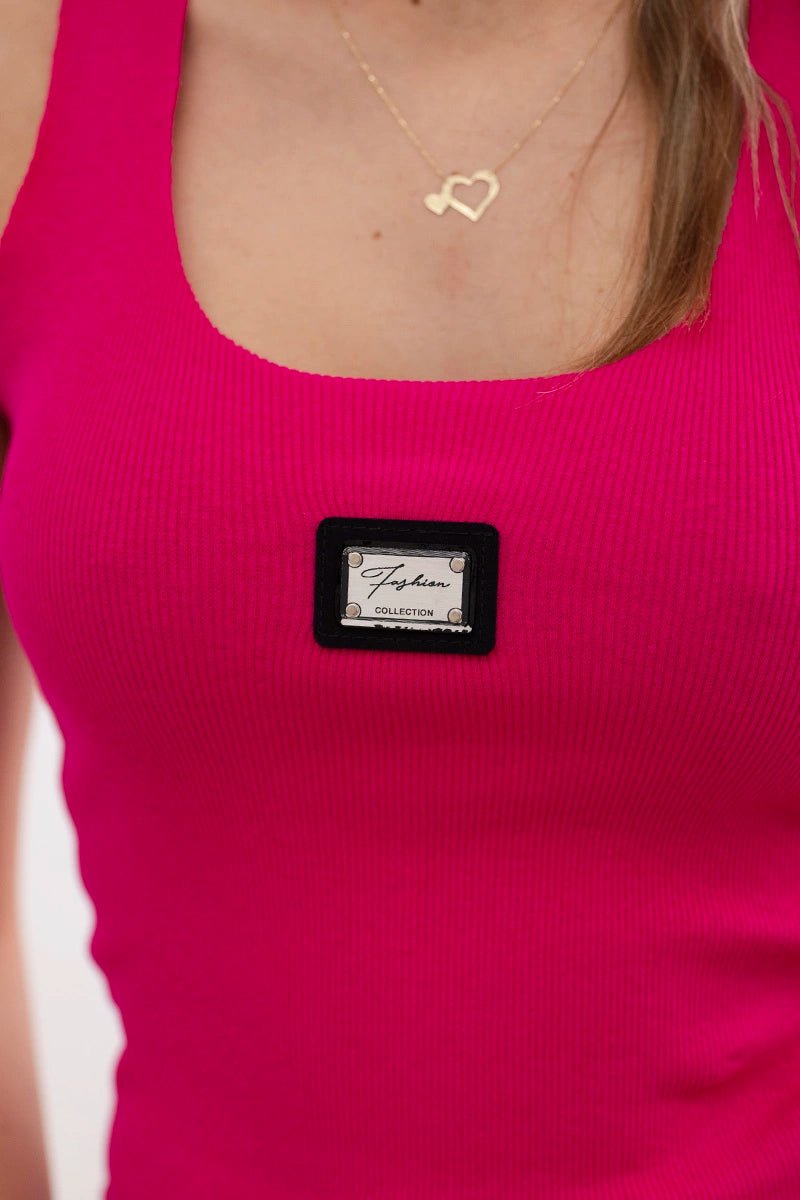 Sleeveless top 8986 / – Fuchsia цвет / color | Lexline Fashion
