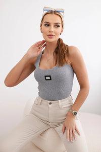 Sleeveless top 8986 / – Gray цвет / color | Lexline Fashion