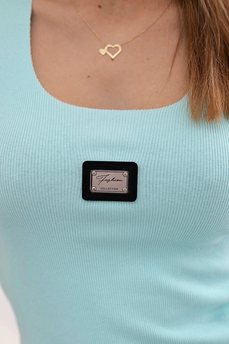 Sleeveless top 8986 / – Mint цвет / color | Lexline Fashion
