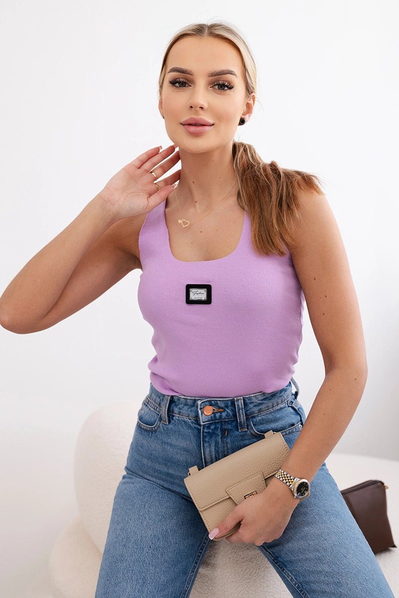 Sleeveless top 8986 / – Purple цвет / color | Lexline Fashion