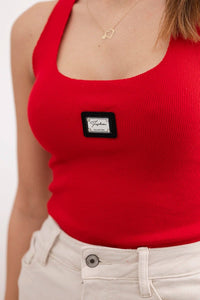 Sleeveless top 8986 / – Red цвет / color | Lexline Fashion