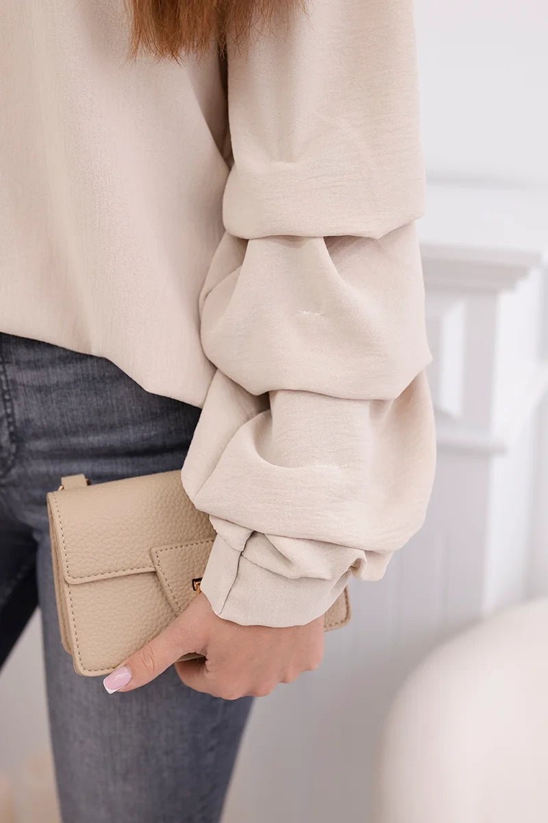 Spanish blouse with decorative sleeves IT - 15 / – Beige цвет / color | Lexline Fashion