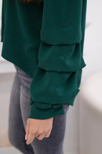 Spanish blouse with decorative sleeves IT - 15 / – Dark || green цвет / color | Lexline Fashion