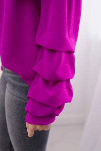 Spanish blouse with decorative sleeves IT - 15 / – Dark || purple цвет / color | Lexline Fashion