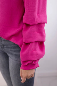 Spanish blouse with decorative sleeves IT - 15 / – Fuchsia цвет / color | Lexline Fashion