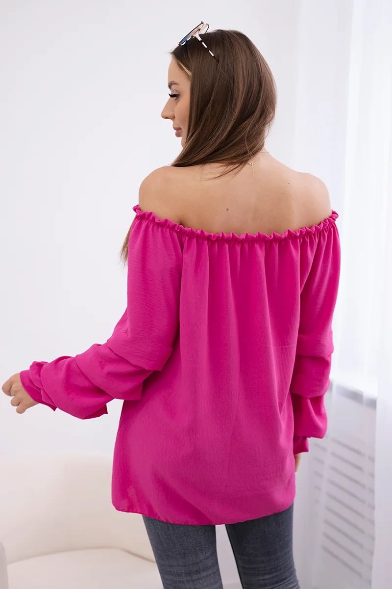 Spanish blouse with decorative sleeves IT - 15 / – Fuchsia цвет / color | Lexline Fashion