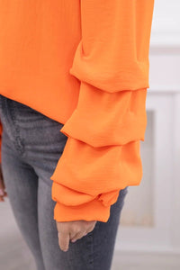 Spanish blouse with decorative sleeves IT - 15 / – Orange цвет / color | Lexline Fashion