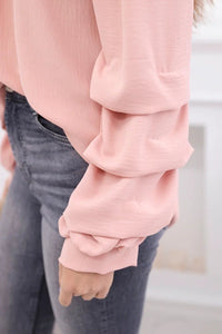 Spanish blouse with decorative sleeves IT - 15 / – Powder цвет / color | Lexline Fashion
